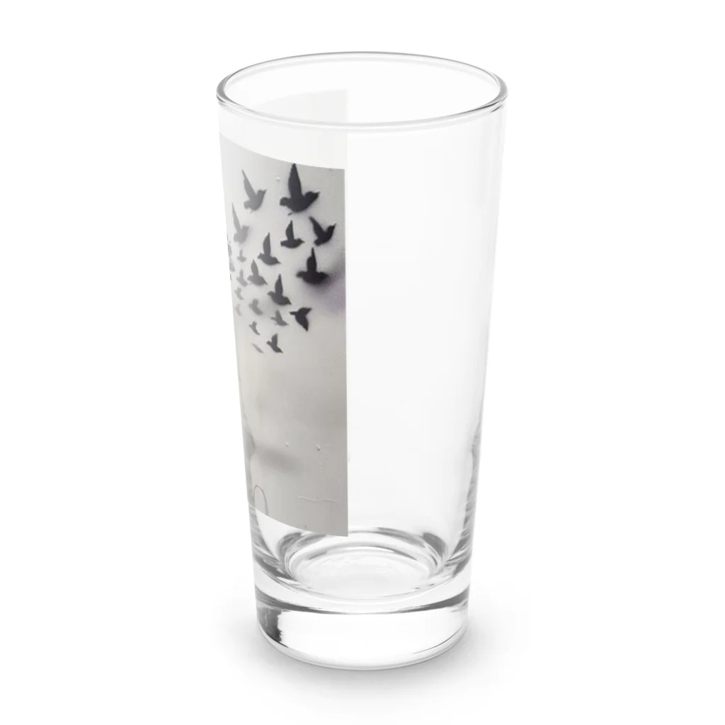 ビンパシーの館の花束でマジックする女の子 Long Sized Water Glass :right