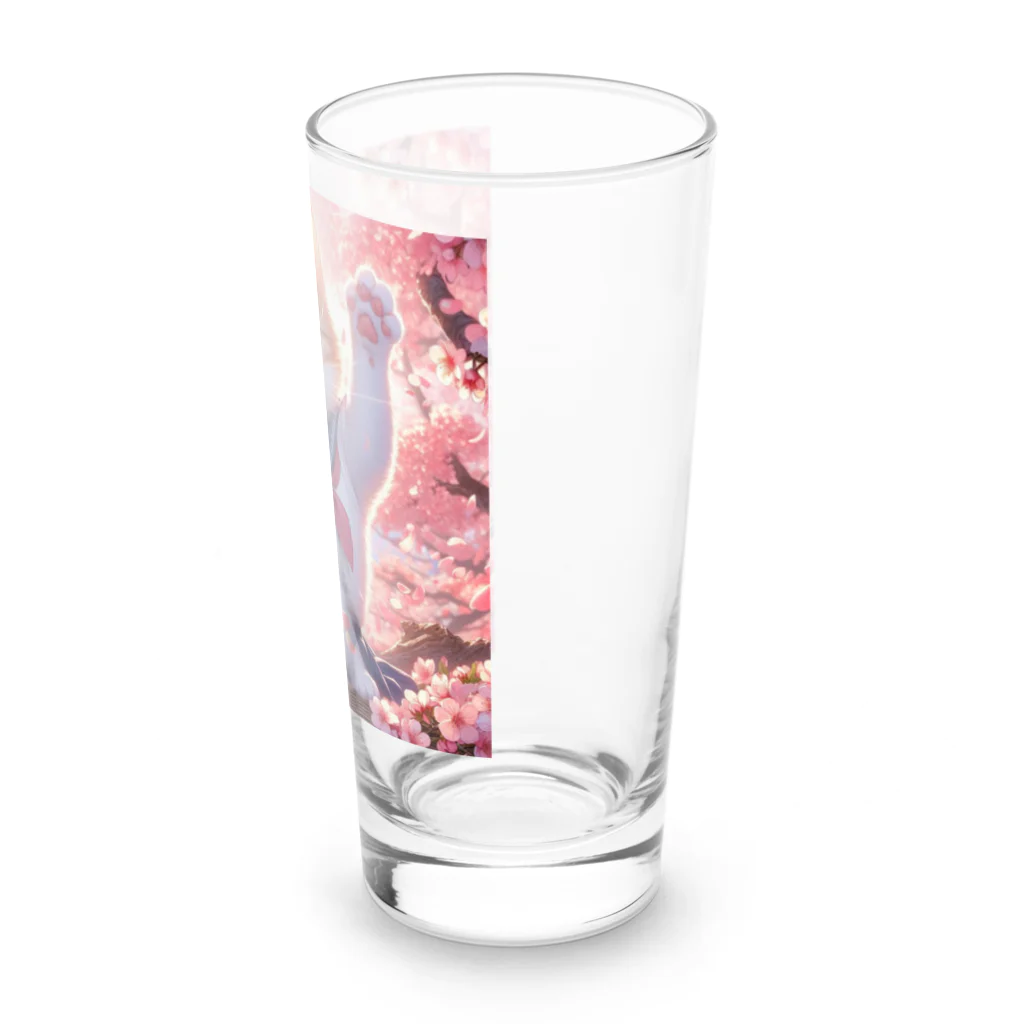 ParadigmStar　パラダイムスターの桜咲く華の学生猫 hana Long Sized Water Glass :right