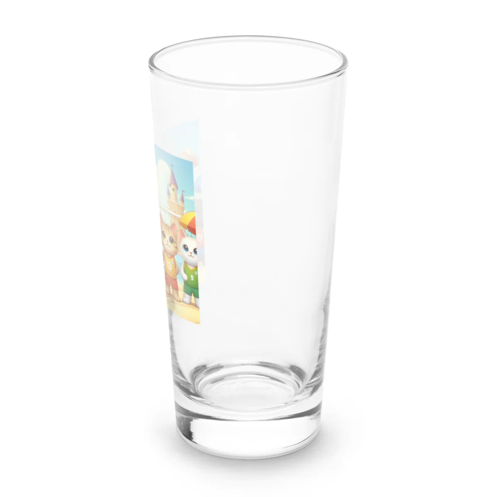 【volleyball online】の猫好きのみなさん必見！愛らしい猫のバレーボールグッズ Long Sized Water Glass :right