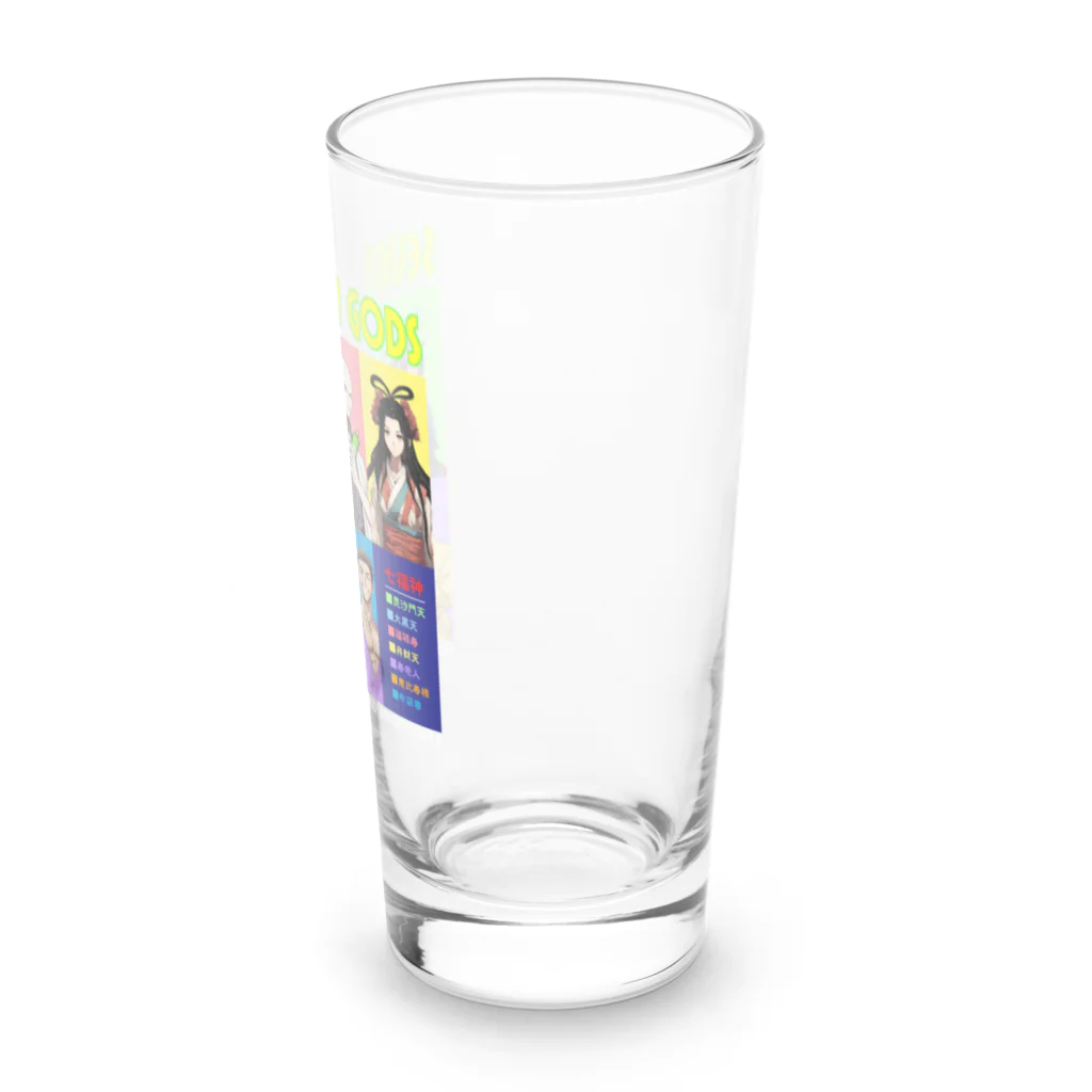 kazu_gの美男美女の七福神！勢ぞろい！（濃色用） Long Sized Water Glass :right