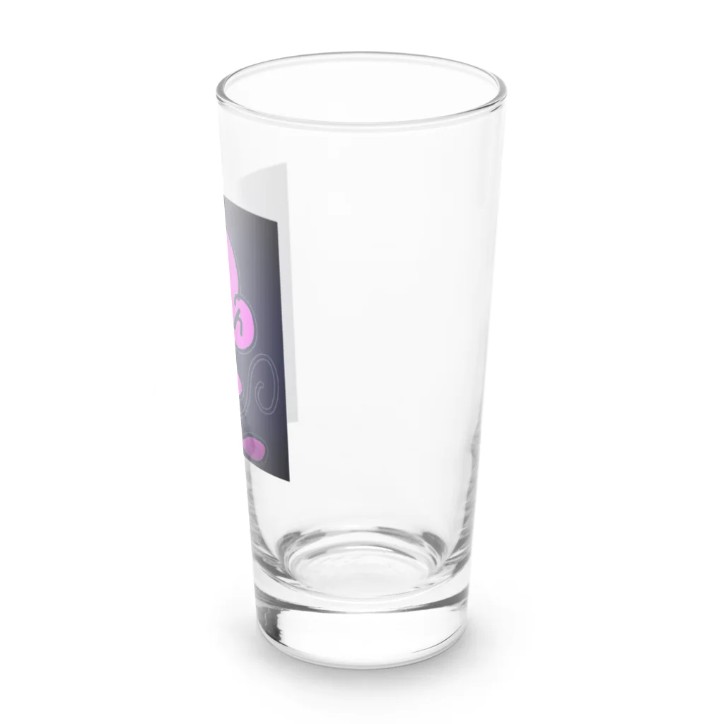 シマシマSHOPのもんていず(濃桃) Long Sized Water Glass :right