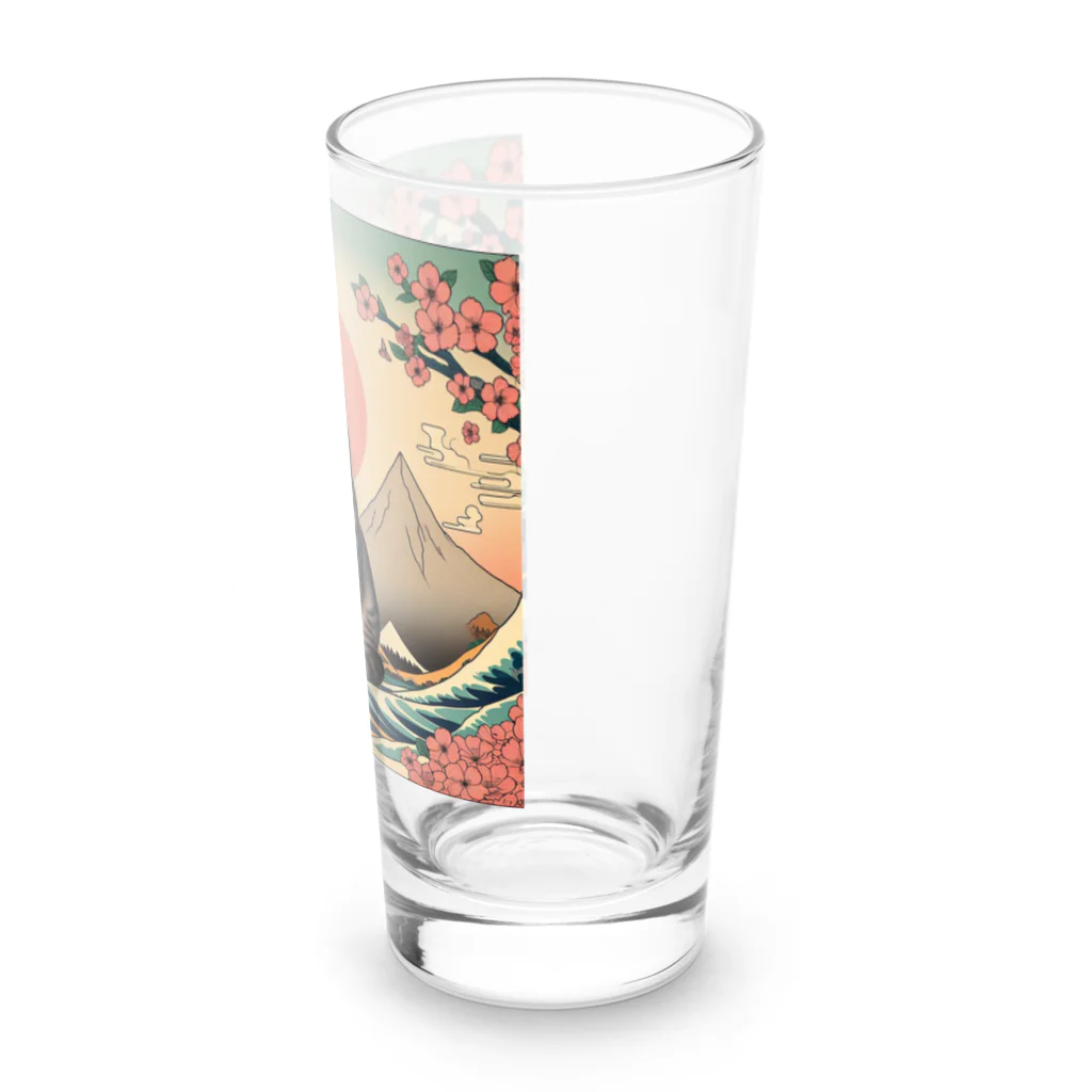 ParadigmStar　パラダイムスターの浮世絵波富士猫 Long Sized Water Glass :right