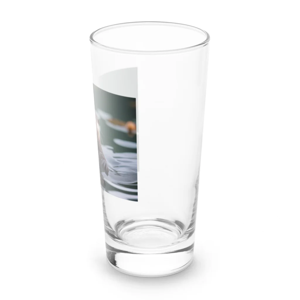 「動物ミリ屋」のカワウソのパーくん Long Sized Water Glass :right