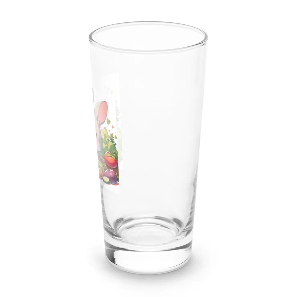 ukyoozakiのにんじんを食べてるウサギ Long Sized Water Glass :right