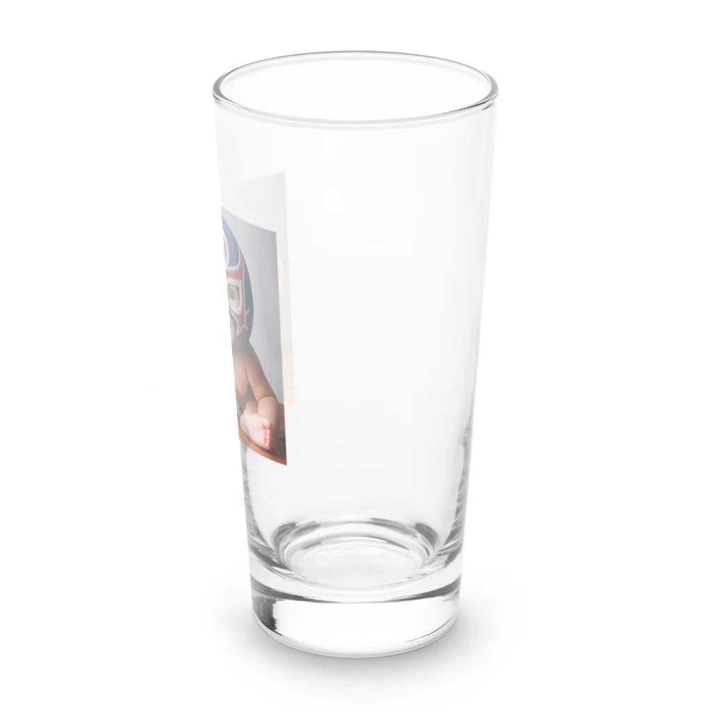 taka-kamikazeの赤ちゃん覆面レスラー2 Long Sized Water Glass :right