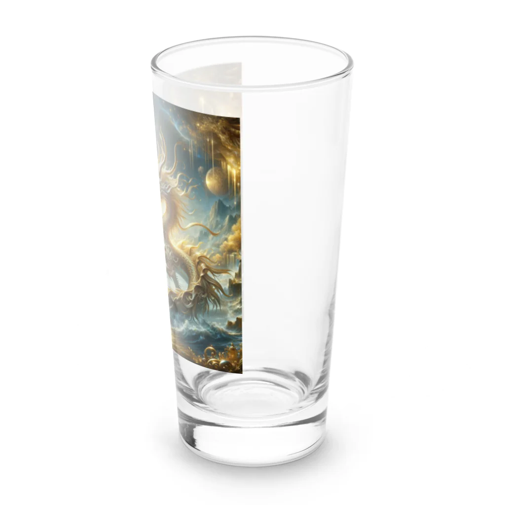 オウゲンとマーケットの金色の龍 Long Sized Water Glass :right