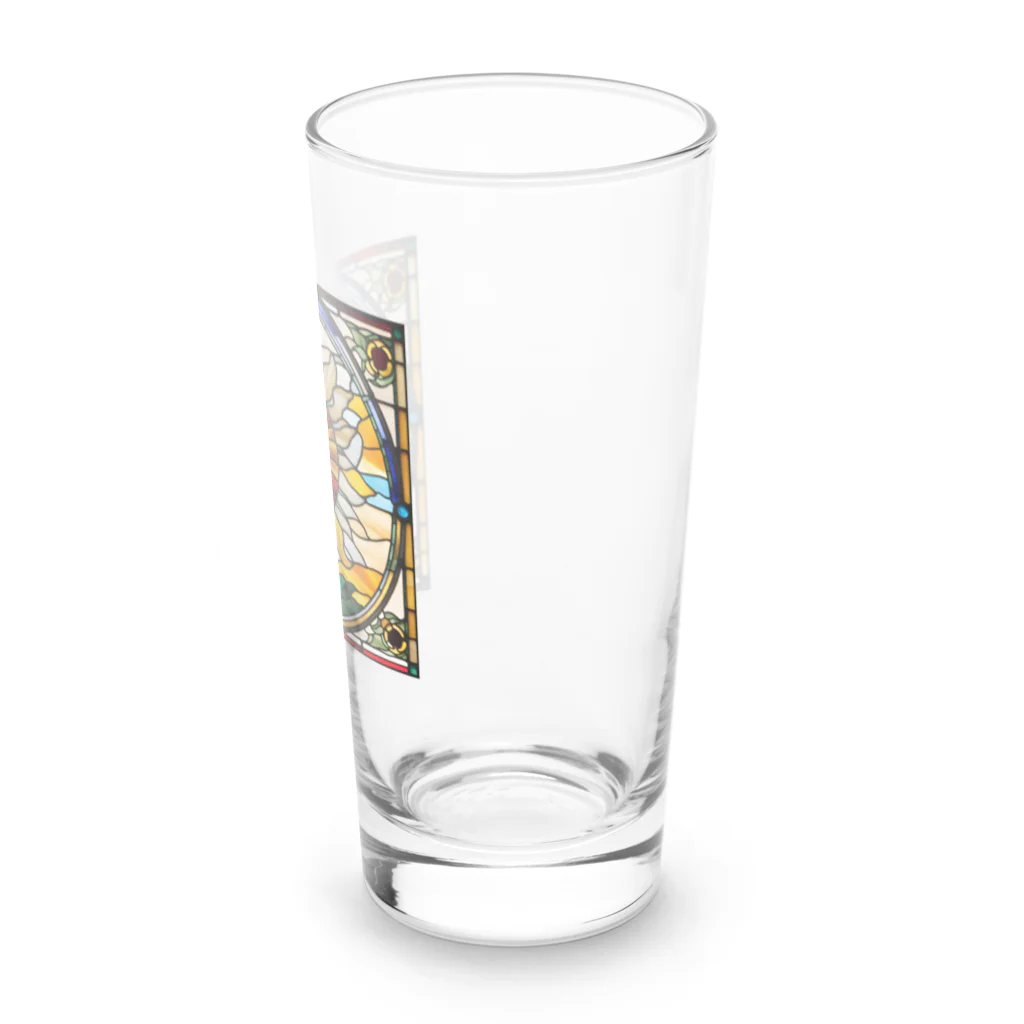 ai美女ショップのステンドグラスひまわり　オシャレ✨ Long Sized Water Glass :right