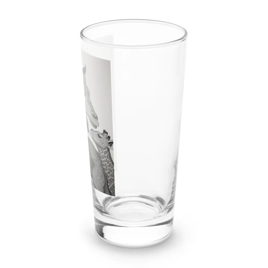 ZZRR12の共鳴の瞬間、愛あるキリンの微笑み Long Sized Water Glass :right