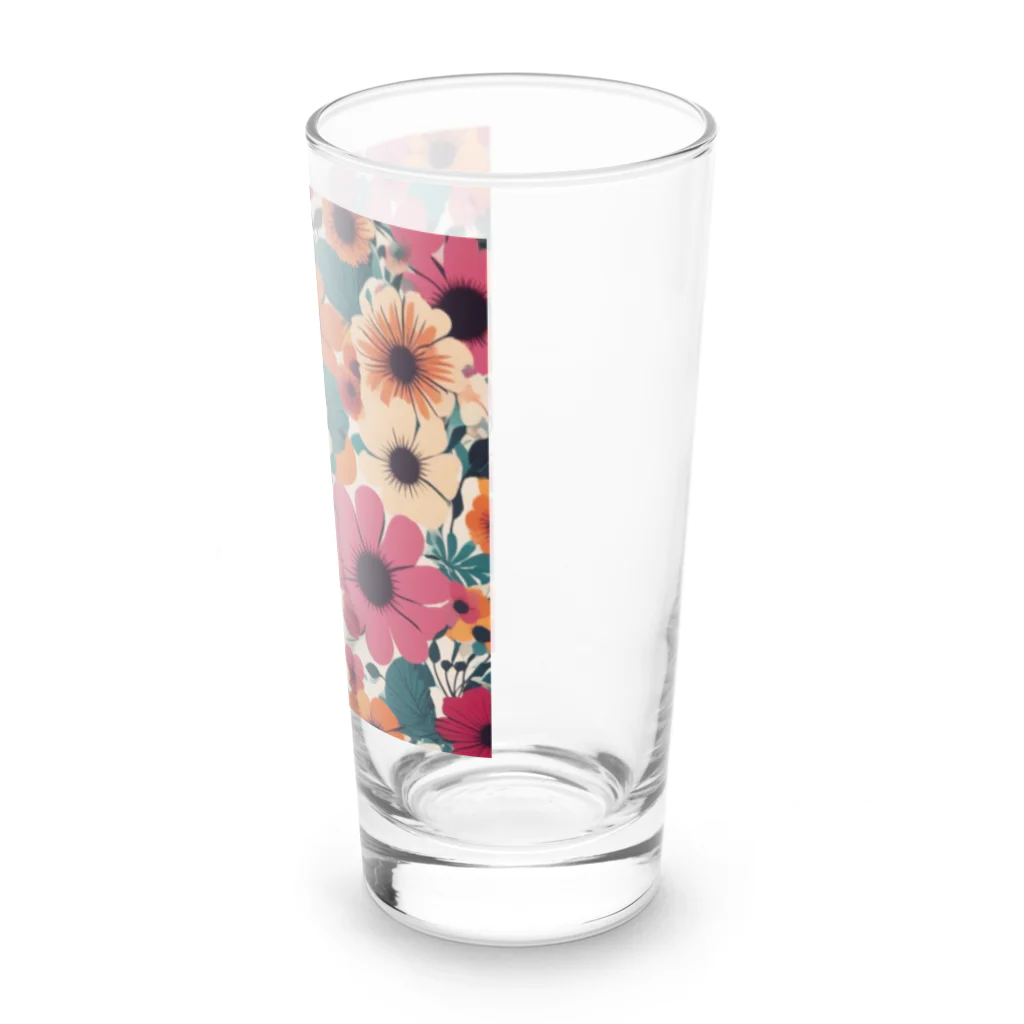 NATSUMAKITSUNEの北欧風　花柄　マリメッコ風 Long Sized Water Glass :right