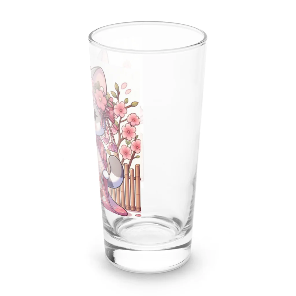 猫好き Japanの振り袖ねこ Long Sized Water Glass :right