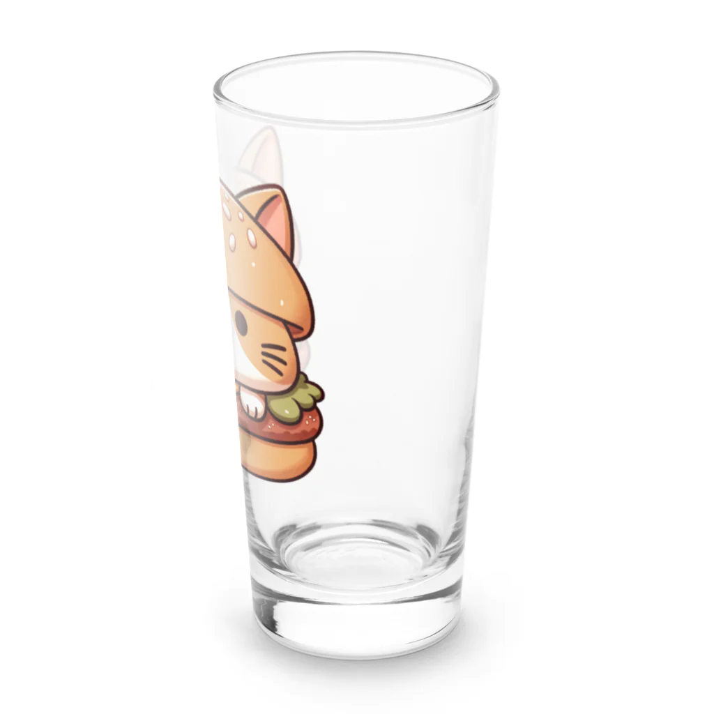 ゆるきゃら製作所の猫バーガー Long Sized Water Glass :right