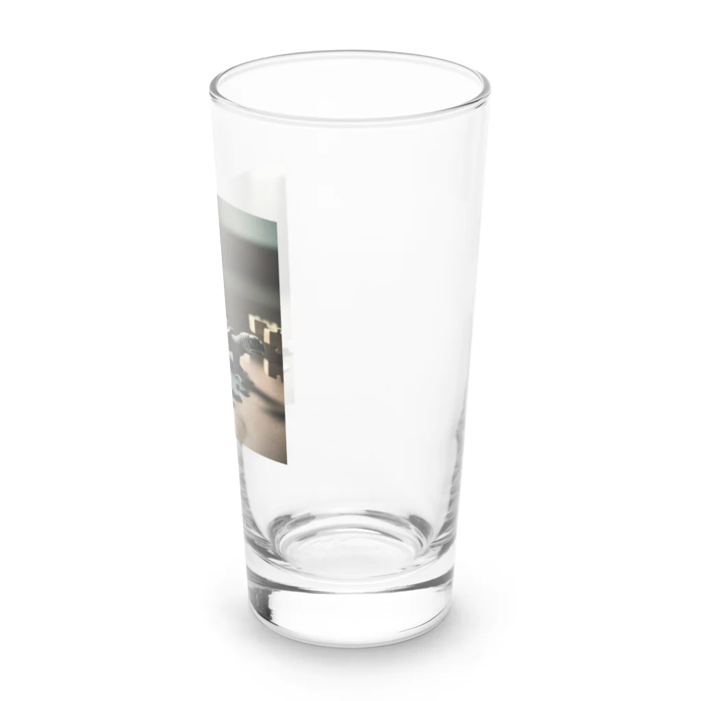 hinn-ketuの６、パズル大好きカメさん Long Sized Water Glass :right