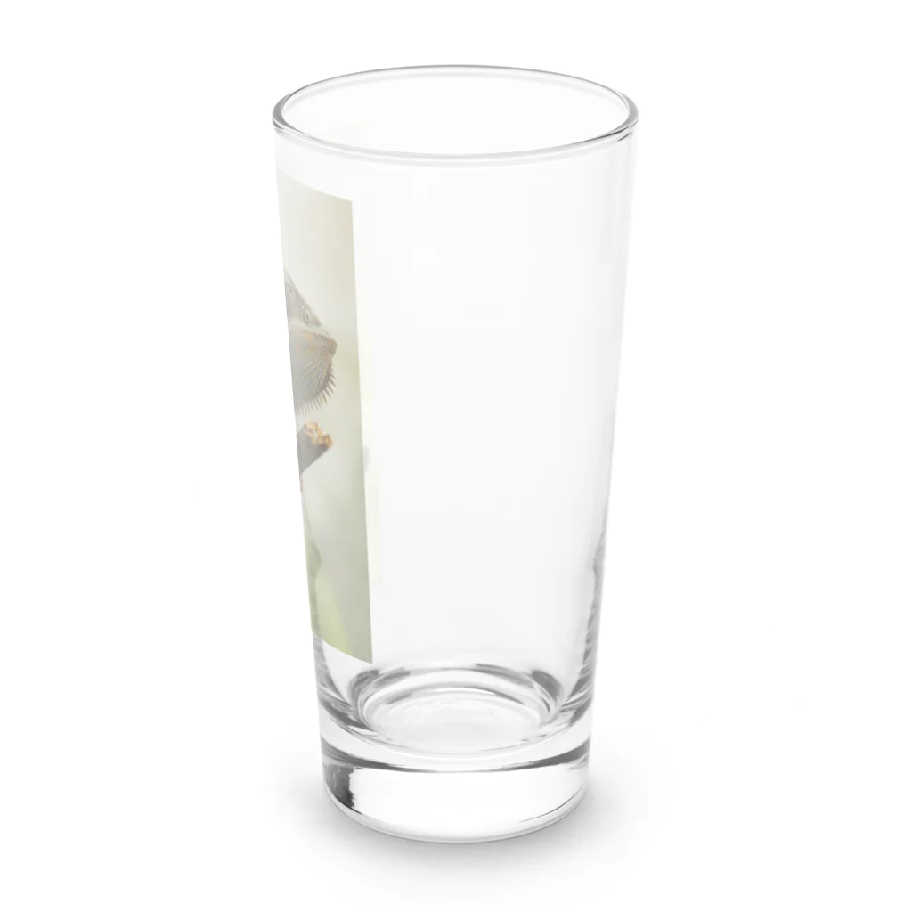 可愛い動物のカメレオン Long Sized Water Glass :right