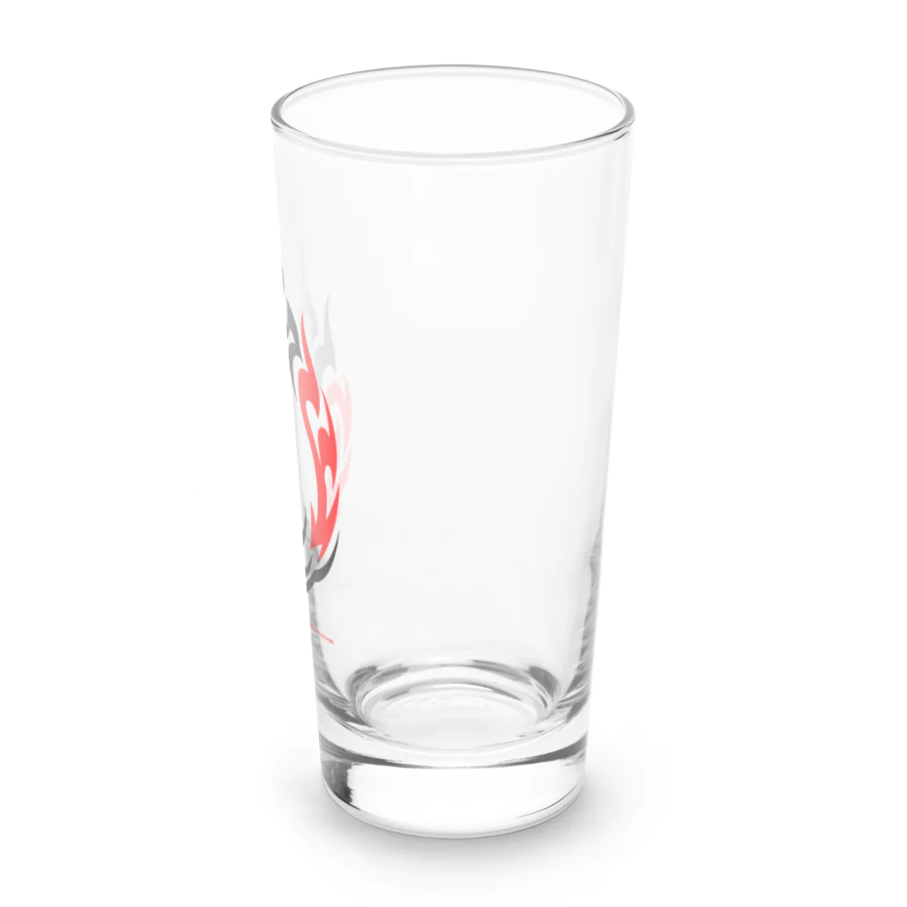 ファンシーTシャツ屋のクールなトライバル炎のタトゥーデザイン Long Sized Water Glass :right