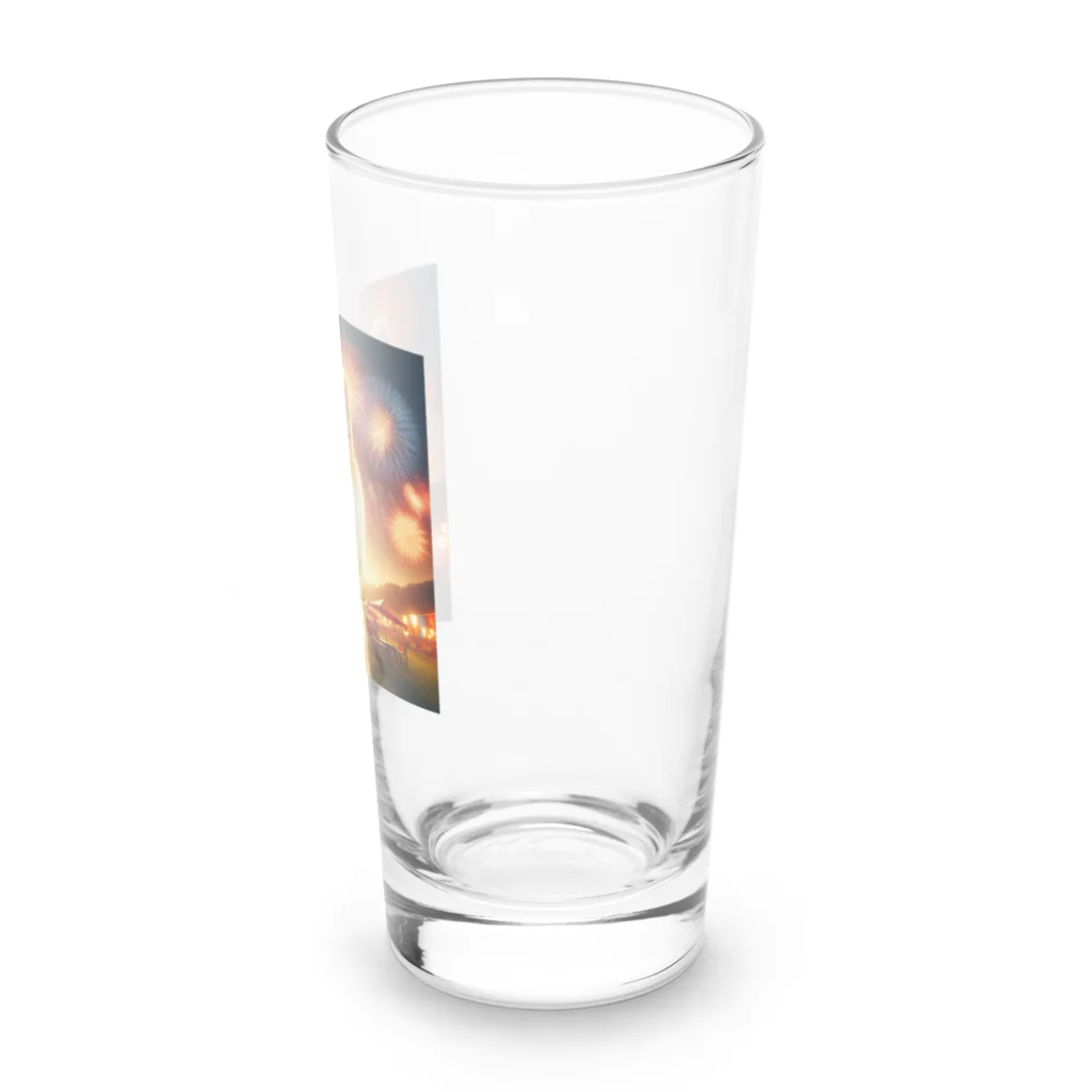 ANTARESの柴犬、花火を見る Long Sized Water Glass :right