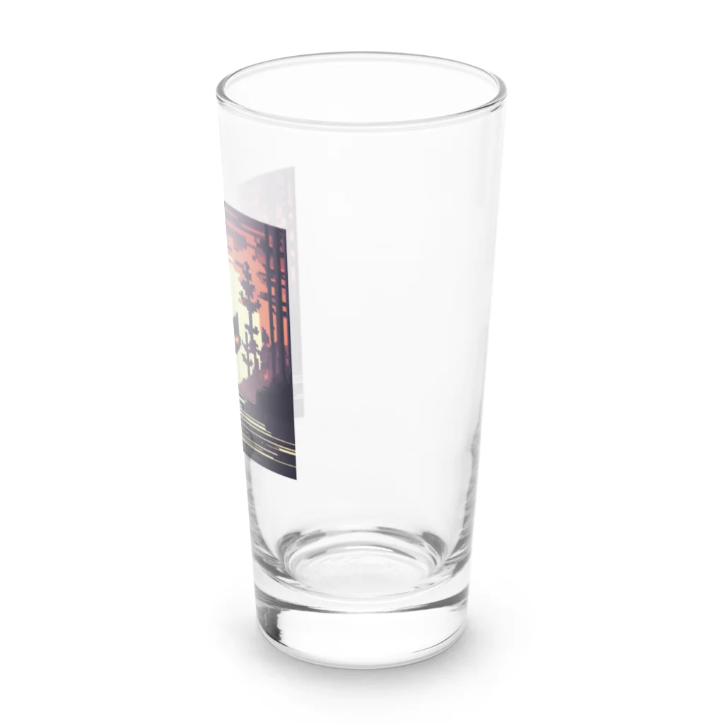 TemTako10のドット絵　ホラーキャット Long Sized Water Glass :right