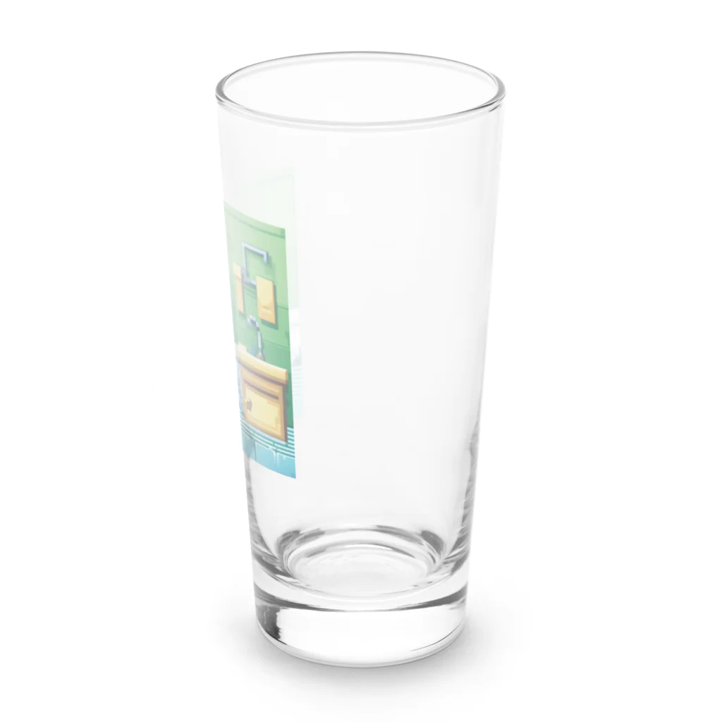 yu-tata-yuのお風呂に入るハリネズミ Long Sized Water Glass :right