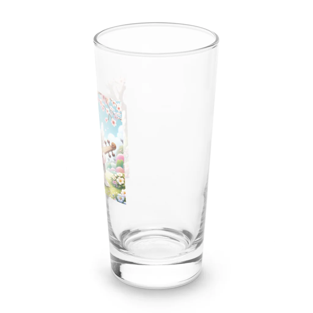 天使の館の琴を奏でる天使 Long Sized Water Glass :right