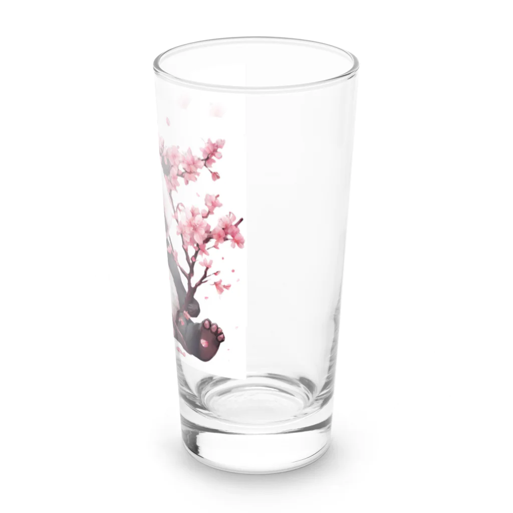 waterpandaのパンダと桜 Long Sized Water Glass :right