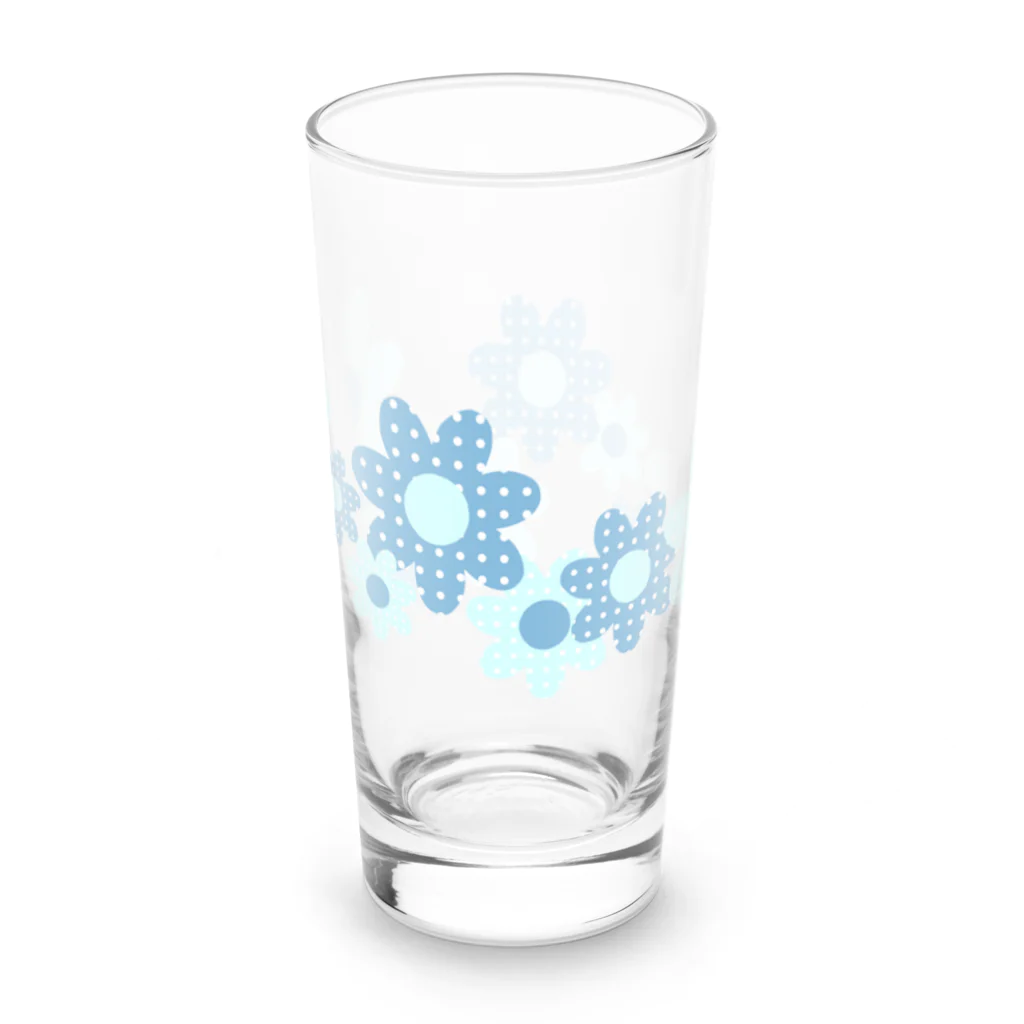 kazeou（風王）のレトロ風花(ドット)B透過 Long Sized Water Glass :right