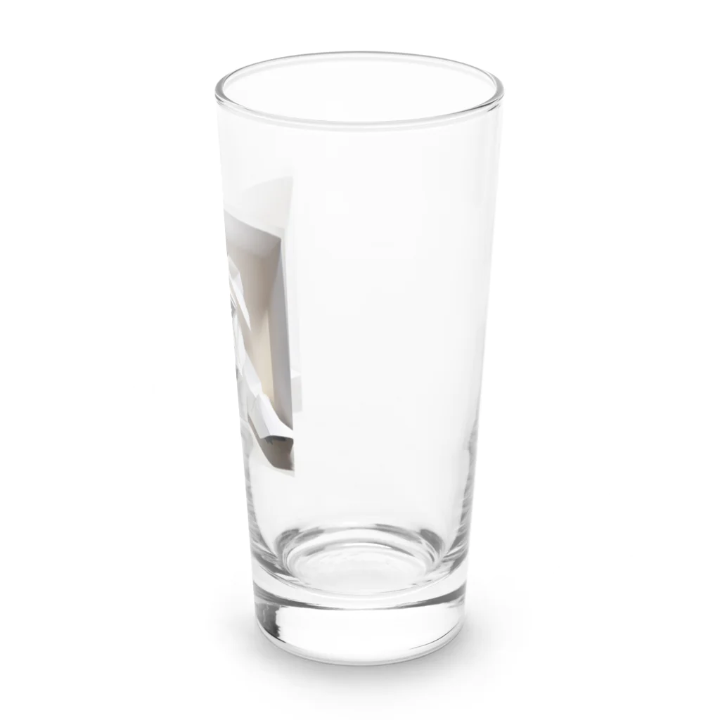 barisukaの3Dブルドッグ Long Sized Water Glass :right