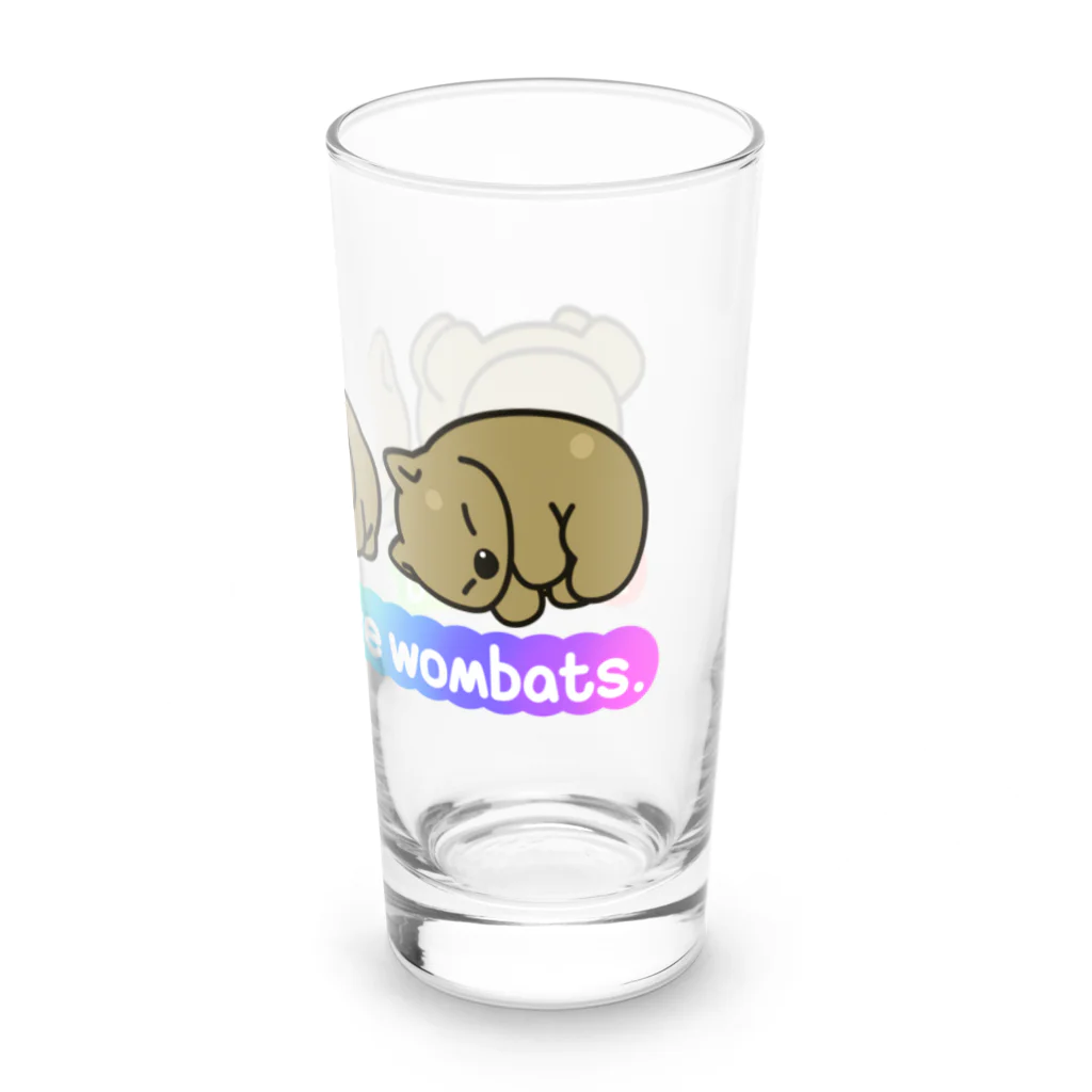 botsu【デフォルメ動物イラスト屋】のウォンバットを愛でたいグッズ2 Long Sized Water Glass :right