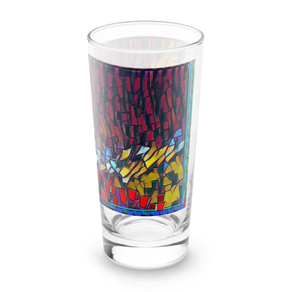 Try Anythingのステンドグラス風のロクンググラス 空の芸術 Long Sized Water Glass :right