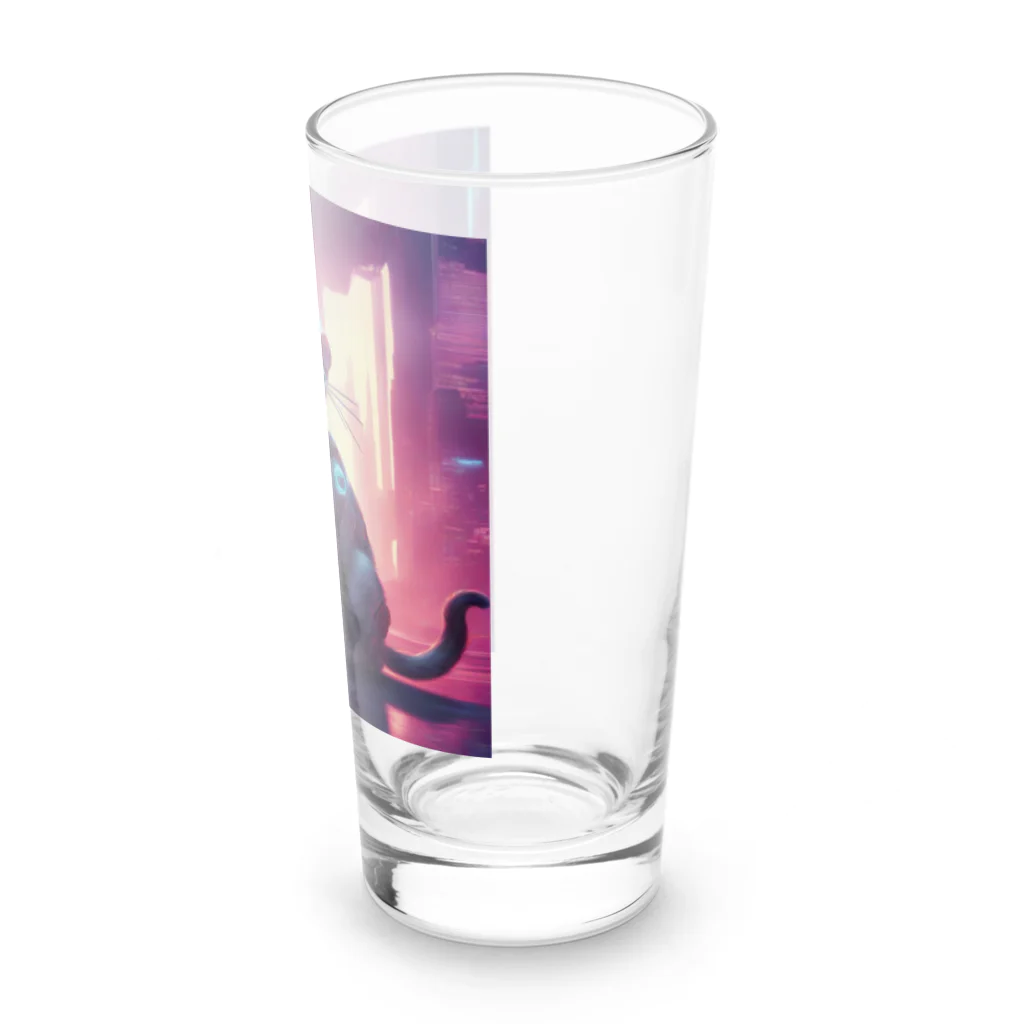 fancygraphicのサイボーグキャット Long Sized Water Glass :right