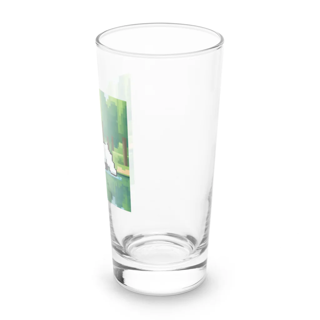 barisukaの水浴びをするブルドッグ Long Sized Water Glass :right