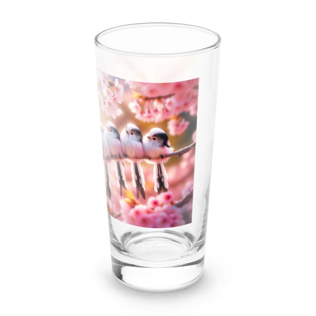 andanteのわくわくshopのシマエナガ春うらら Long Sized Water Glass :right