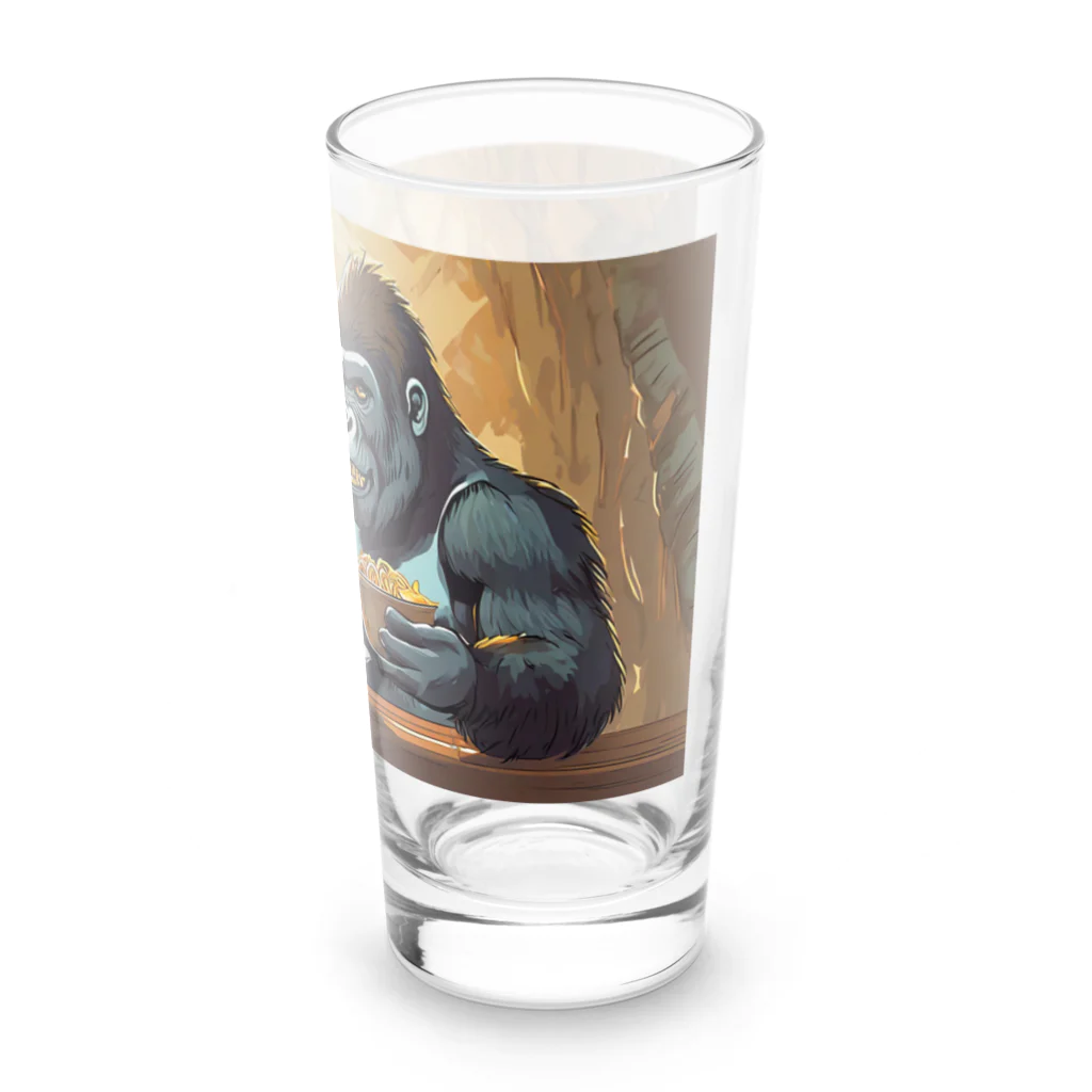 ハンサムズゴリラの焼そばゴリラ Long Sized Water Glass :right
