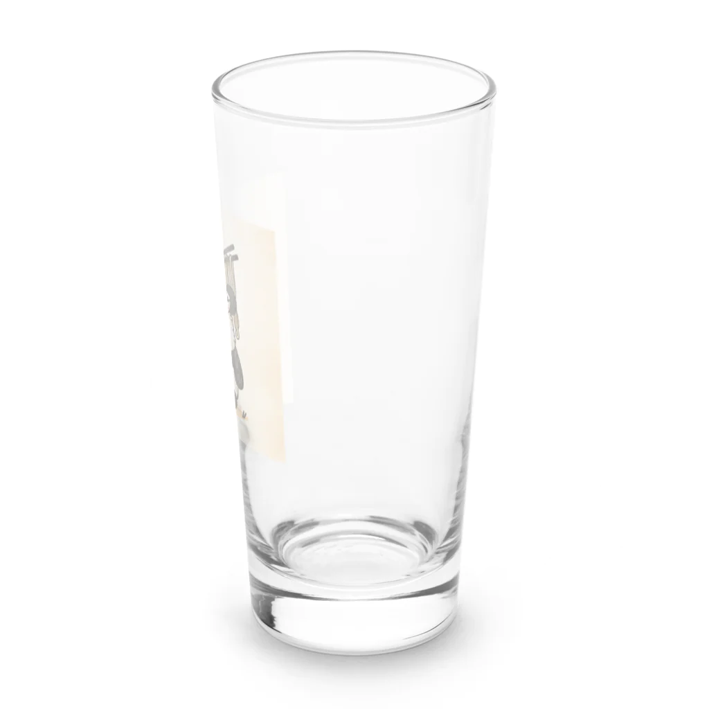 もぐふわアニマルズのふわふわパンダのラーメンワンダーランド Long Sized Water Glass :right