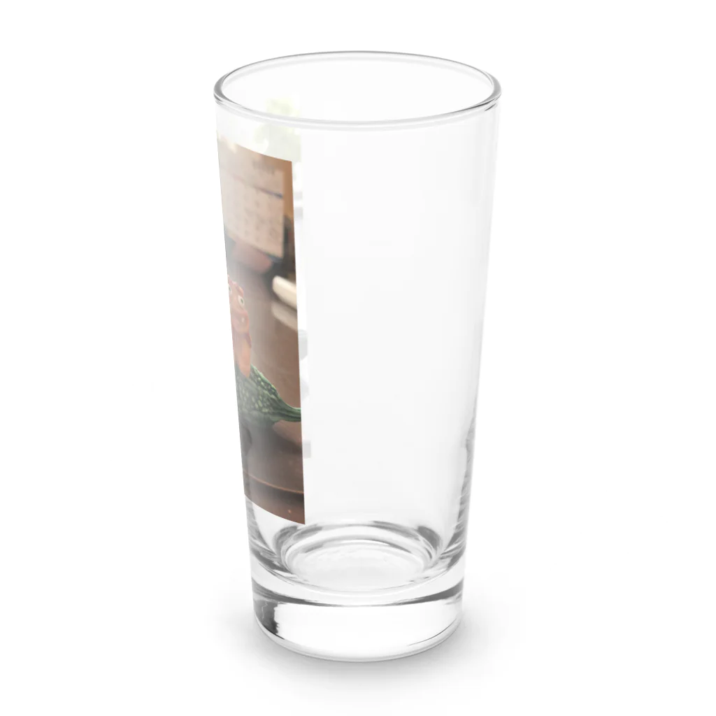 toyoda_hatti0608のゴーヤに乗ったシーサー Long Sized Water Glass :right