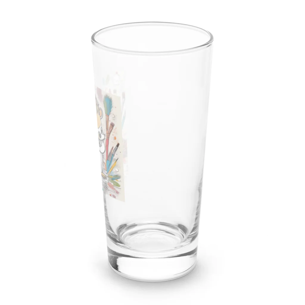 paparattyoの絵を描くハリネズミ Long Sized Water Glass :right