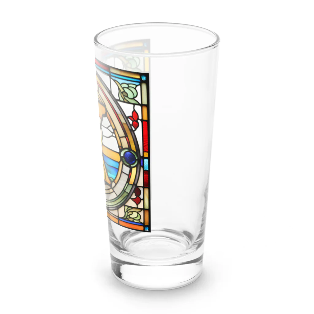 alphabet stained glassのstained glass K Long Sized Water Glass :right