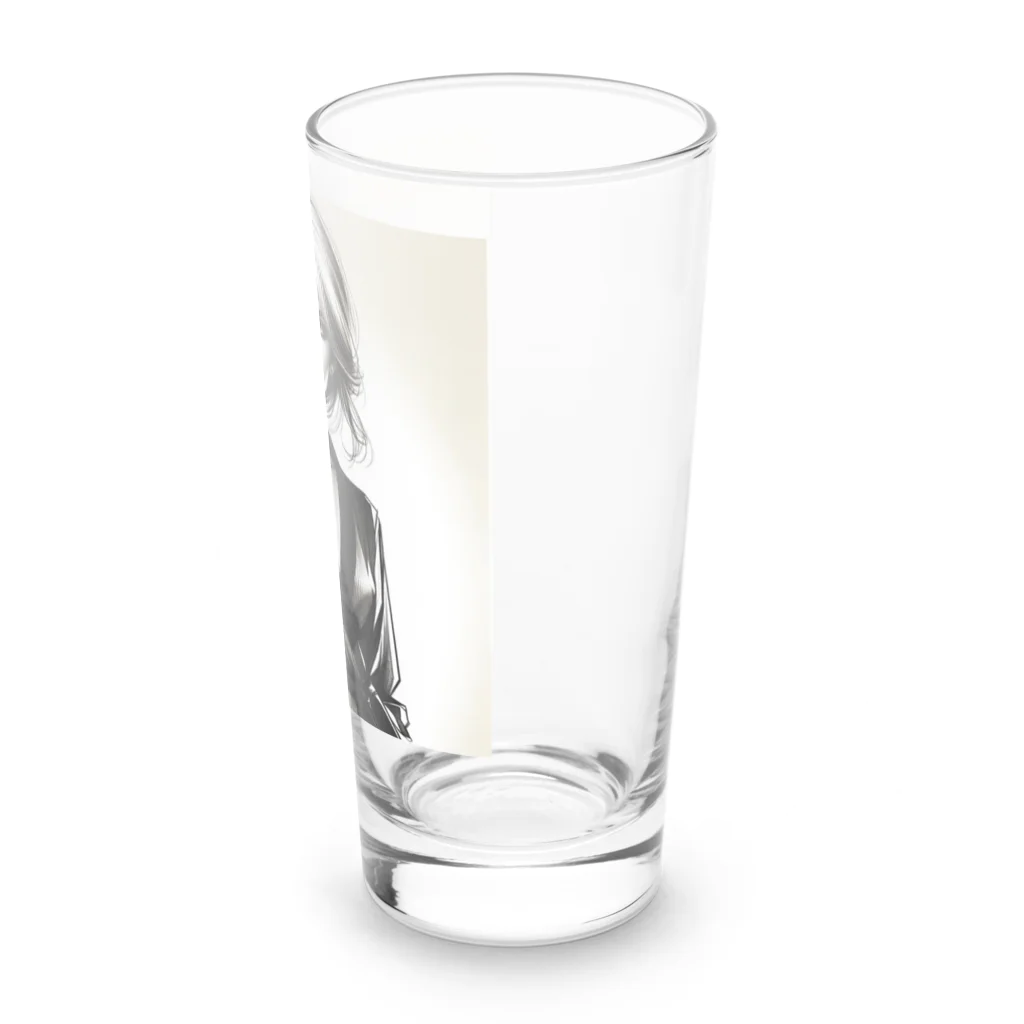 rick-の白黒モデル（女性） Long Sized Water Glass :right