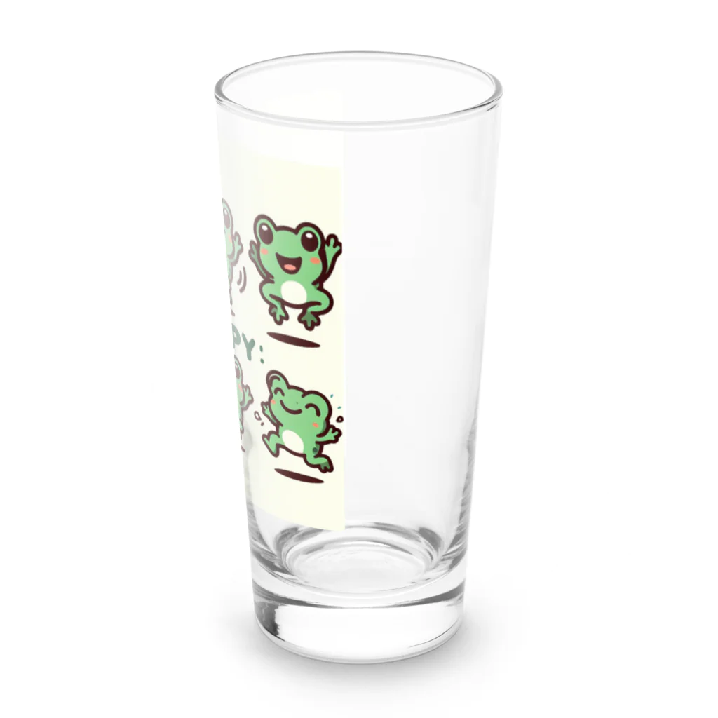 カエルグッズのHAPPYカエル踊り Long Sized Water Glass :right