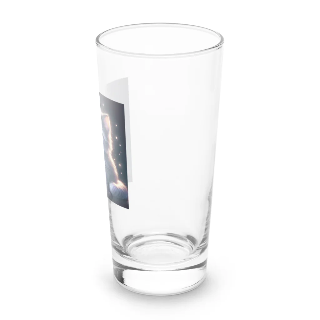 katohkouchiの夜の探検家、光と遊ぶ猫 Long Sized Water Glass :right