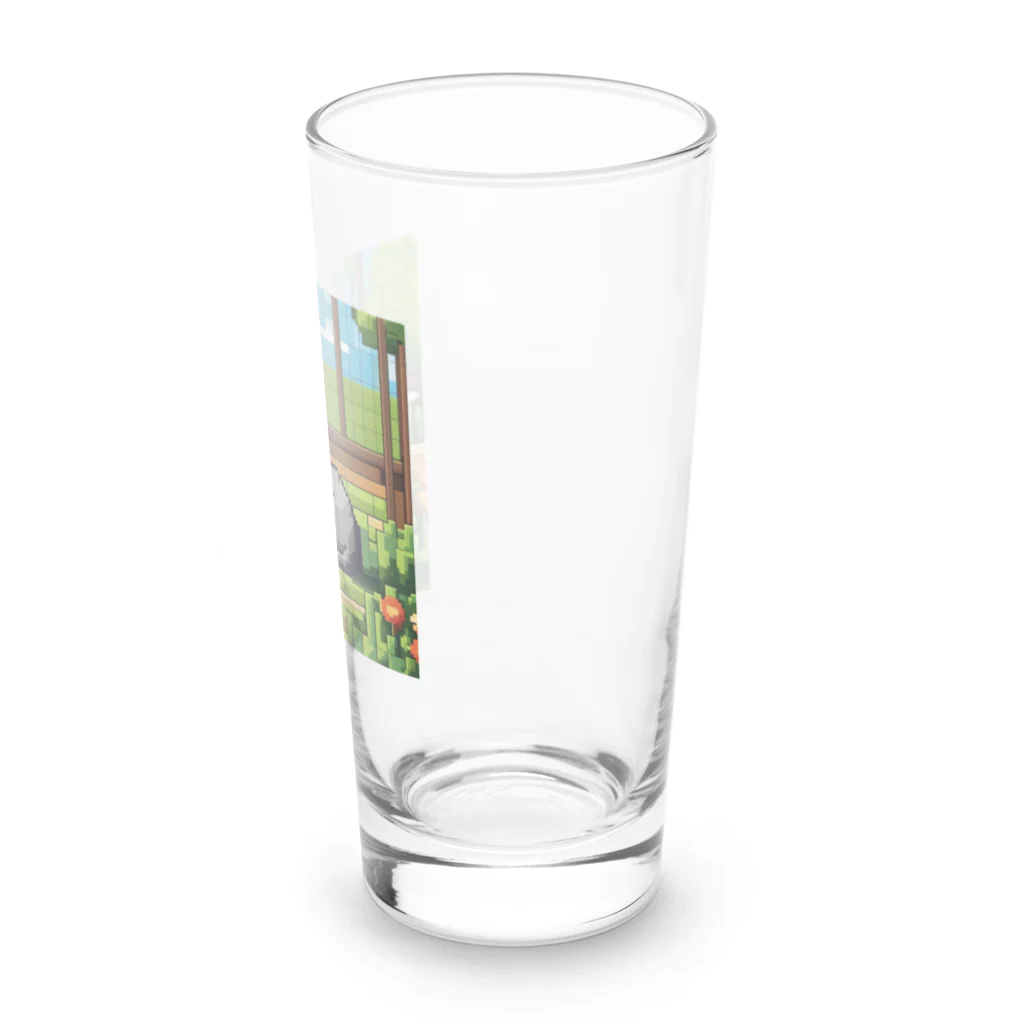 masaのガーデンで日向ぼっこしている猫 Long Sized Water Glass :right