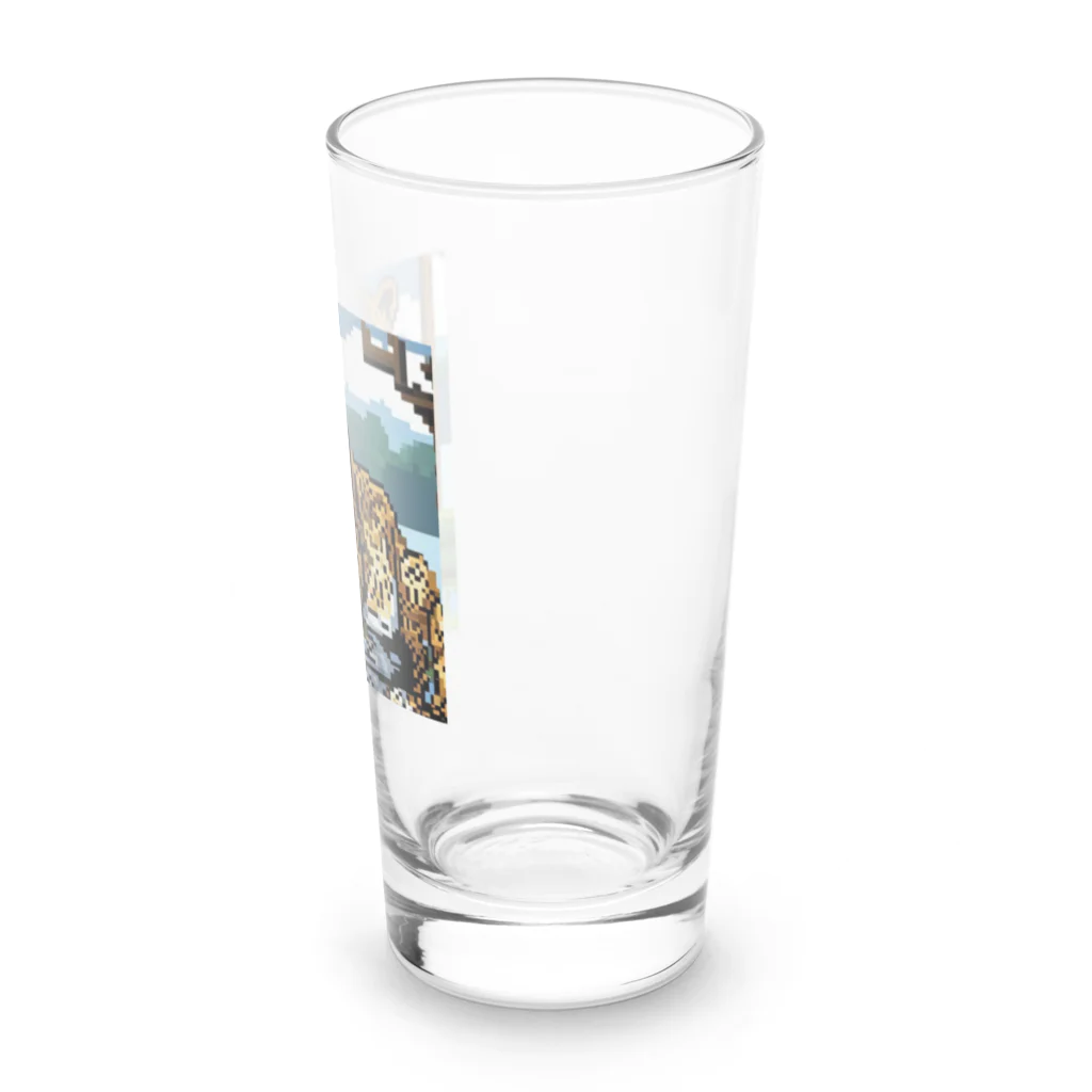 Shougun1のドット絵のヒョウ Long Sized Water Glass :right