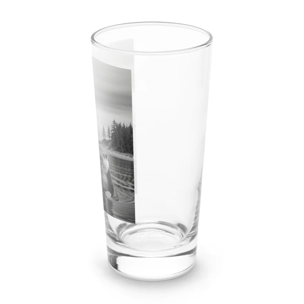 モノアニのカメラ目線のラッコ Long Sized Water Glass :right