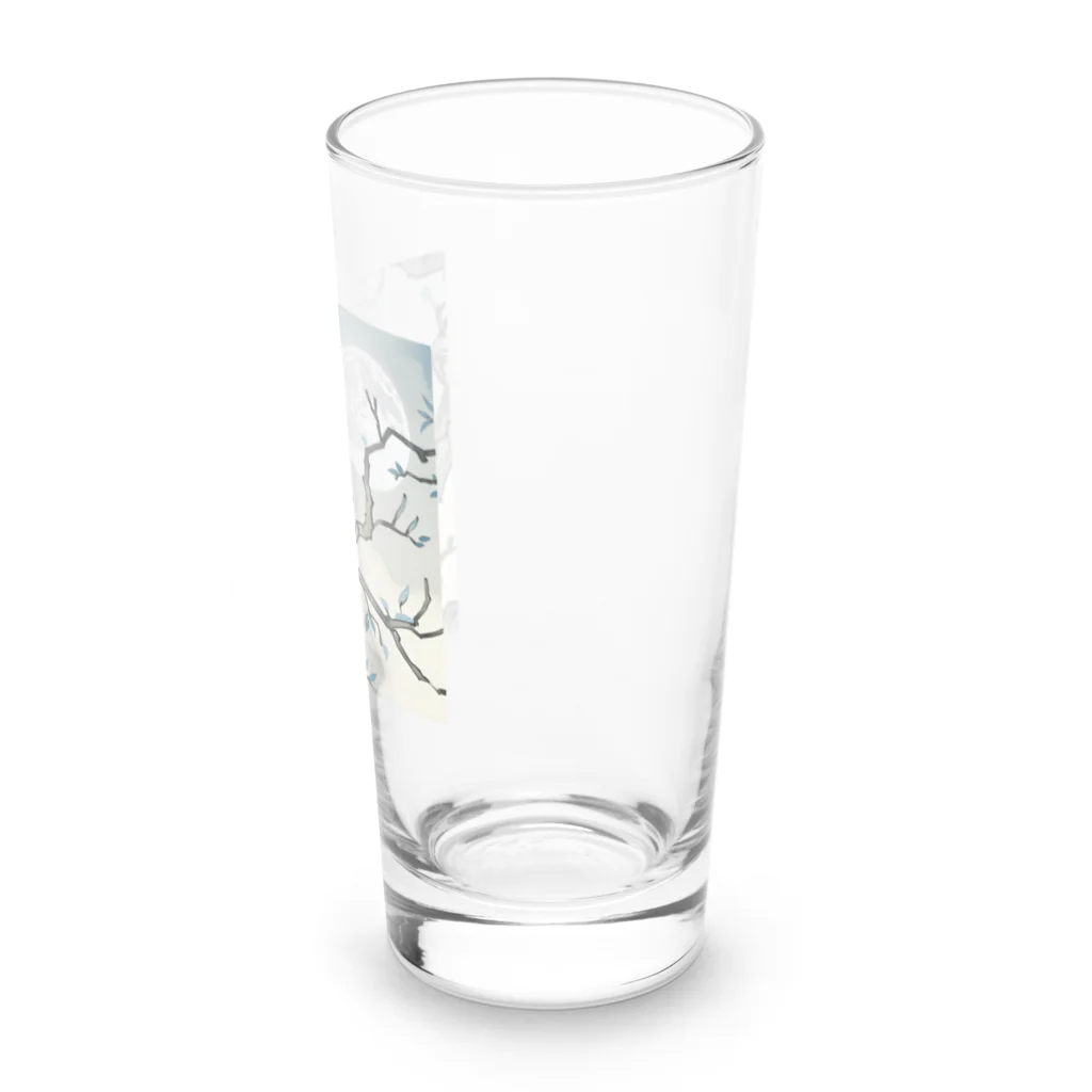 bigbamboofamilyの月明かりと梟 Long Sized Water Glass :right