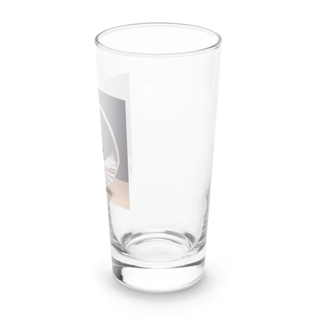 gigaグッズの輪っかで遊ぶ親子の折り紙パンダ Long Sized Water Glass :right