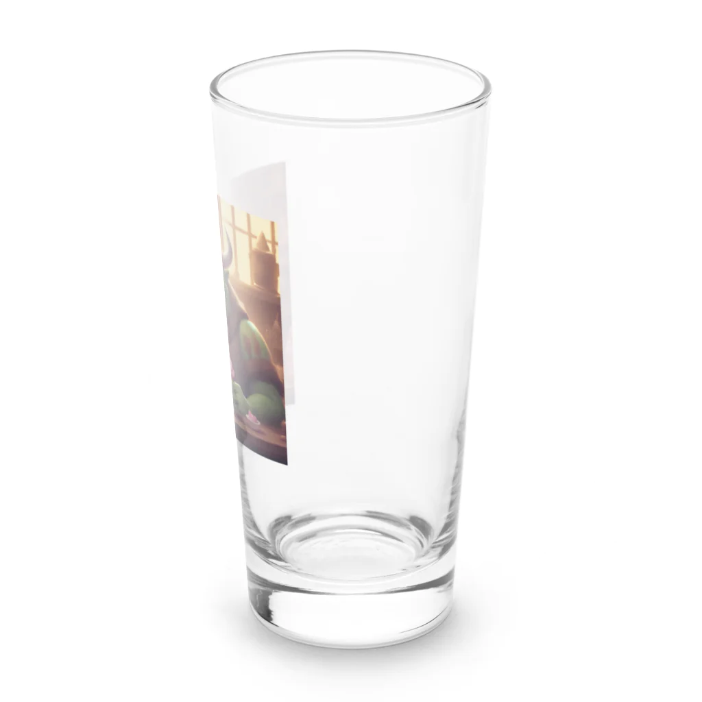 黒鬼ARTの鬼のアイス屋さん Long Sized Water Glass :right