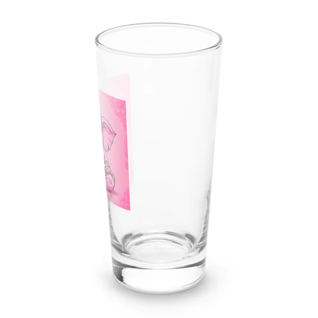 らっきーだよねのピンクガネーシャ　がねちゃん Long Sized Water Glass :right