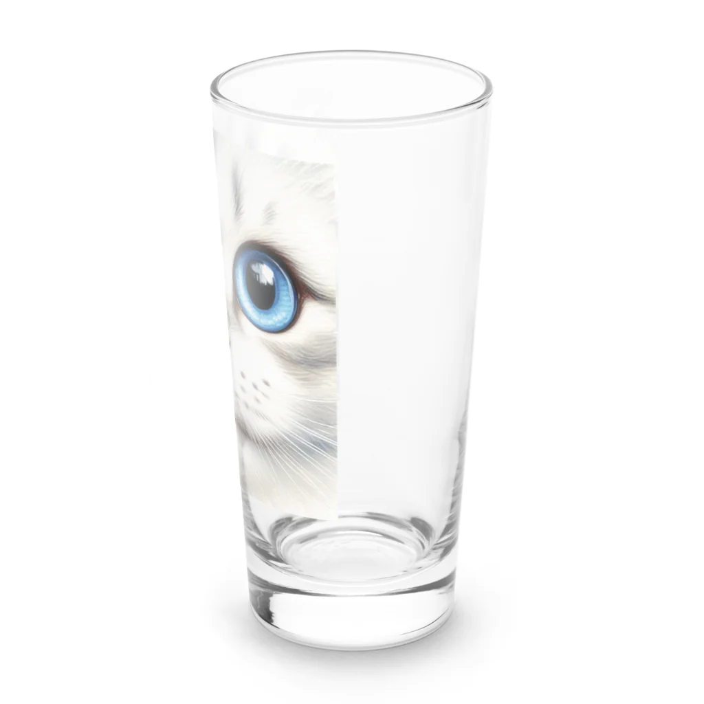 george-weblogのスコティッシュフォールドのアップ顔 Long Sized Water Glass :right