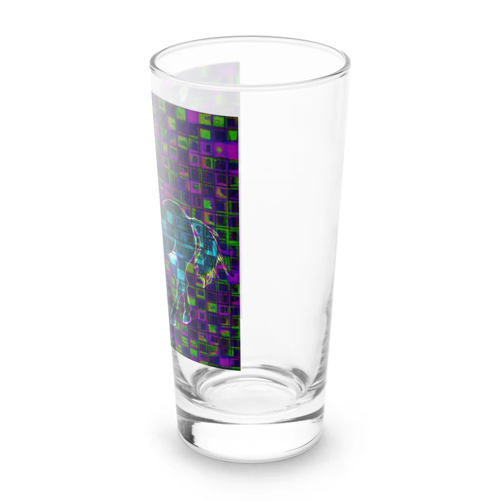 水草のデジタルでアートな馬 Ⅱ Long Sized Water Glass :right