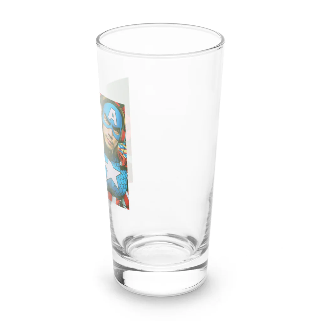 まいけんの怪しいアメコミヒーロー maiken Long Sized Water Glass :right