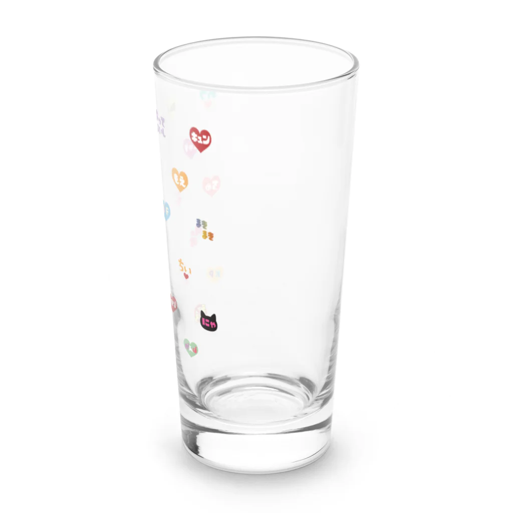 おべやちゃんのおべやスタンプモノグラム Long Sized Water Glass :right