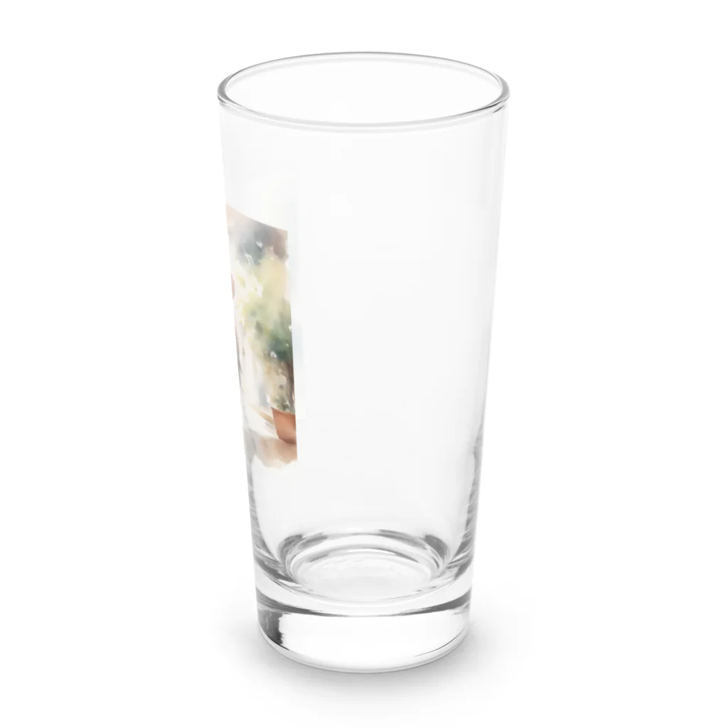 ura3_の麦わら帽子の女の子 Long Sized Water Glass :right